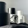 Black Funnel Neck Textured Ceramic Vase, thumbnail 3 of 3