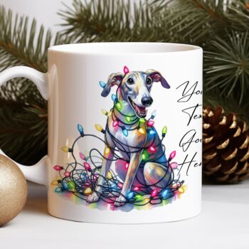 Personalised Greyhound In Christmas Lights, 4 of 10