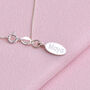 Personalised Pearl And Silver Trio Necklace, thumbnail 4 of 7