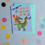 Birthday Dinosaur Gift Wrap, thumbnail 2 of 5