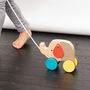 Eco Friendly Colourful Pull Along Wooden Elephant, thumbnail 1 of 2