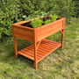Wooden Raised Herb Planter With Two Liners, thumbnail 3 of 9