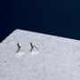 Sterling Silver Triangle Stud Earrings, thumbnail 4 of 8