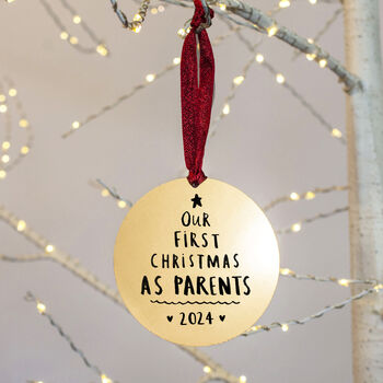 First Christmas As Parents Christmas Decoration Bauble, 4 of 7