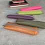 Personalised Recycled Leather Zipped Pen Case, thumbnail 2 of 8
