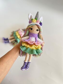Handmade Unicorn Doll For Kids, 3 of 6