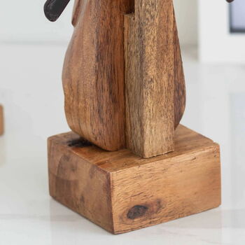 Personalised Wooden Engraved Mens Glasses Stand, 5 of 6