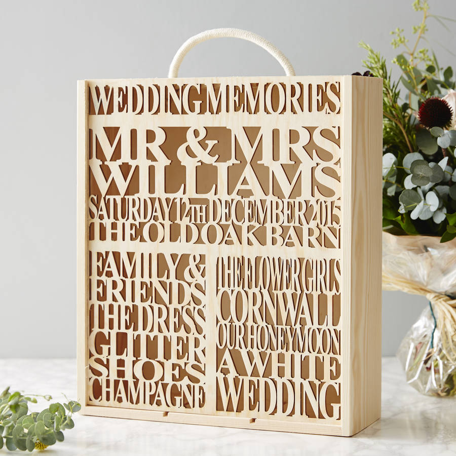 'Mr & Mrs' Personalised Wedding Keepsake Box, 1 of 3