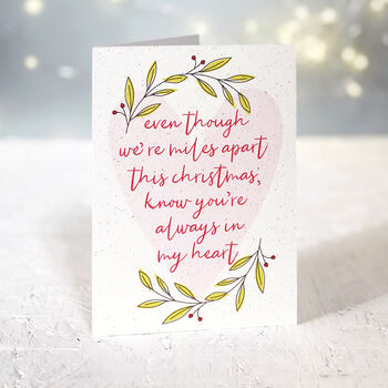 Miles Apart Christmas Card By Studio Thirty Two | notonthehighstreet.com