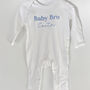 Sibling Personalised Embroidered Babygro, thumbnail 2 of 4