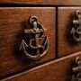 Antique Brass Anchor Drawer Pull, thumbnail 4 of 9
