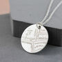 Custom Street Map Recycled Silver Necklace, thumbnail 5 of 11