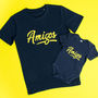 'Amigos' Father And Son T Shirt And Babygrow Set, thumbnail 1 of 4