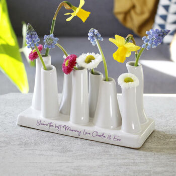 Personalised Blooming Amazing Multi Stem Vase For Mum, 3 of 11