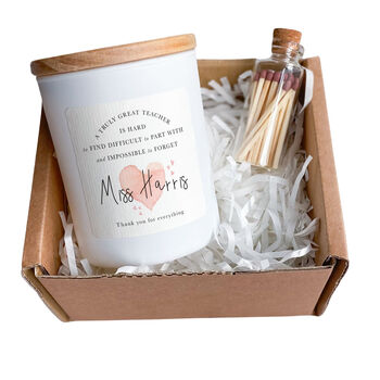 Personalised Teacher Farewell Candle Gift, 7 of 10