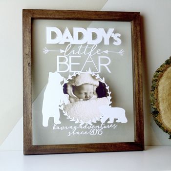 Daddy Bear Personalised Photo Papercut, 2 of 7