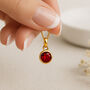 Personalised Gold Plated Sterling Silver Garnet Pendant Necklace: January Birthstone, thumbnail 1 of 12