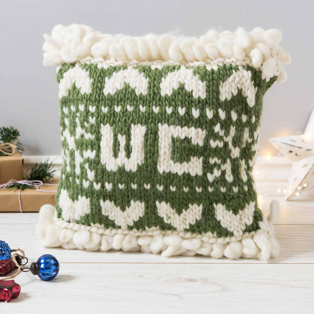Personalised Christmas Cushion Knitting Kit, 1 of 8