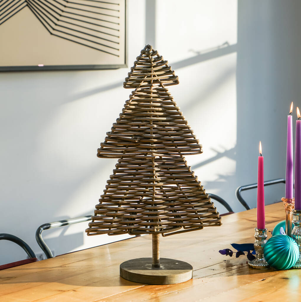 Wicker Xmas Tree By Lime Lace