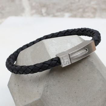 Men's Personalised Plaited Suede Leather Bracelet By Hurleyburley Man ...