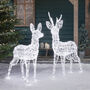 Outdoor Plug In Dual LED Stag And Doe Christmas Figures, thumbnail 1 of 4