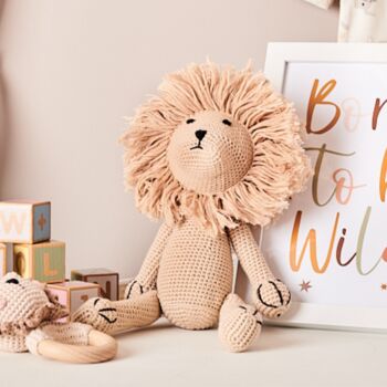 Fantastically Fun And Cuddly Crochet Lion Soft Toy, 4 of 6