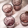 Set Of Four Rose Quartz Glass Tumblers, thumbnail 4 of 7