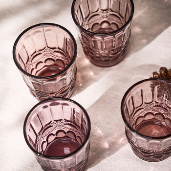 Set Of Four Rose Quartz Glass Tumblers, 4 of 7