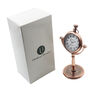 Personalised 50th Anniversary Copper Desk Clock Gift With Engraving, thumbnail 4 of 12