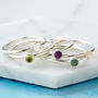 Simply Birthstone Sterling Silver Stacking Rings, thumbnail 4 of 12