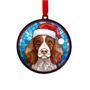 Welsh Springer In Santa Hat Suncatcher Decoration, thumbnail 5 of 6