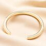 Thin Chunky Open Torque Bangle In Gold, thumbnail 1 of 4