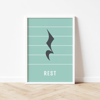 Crotchet Note Rest Print | Music Theory Poster, 10 of 10