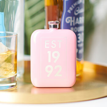 Personalised 30th Birthday Year Hip Flask, 4 of 11