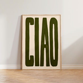Ciao Bold Typography Wall Art Print, 3 of 9