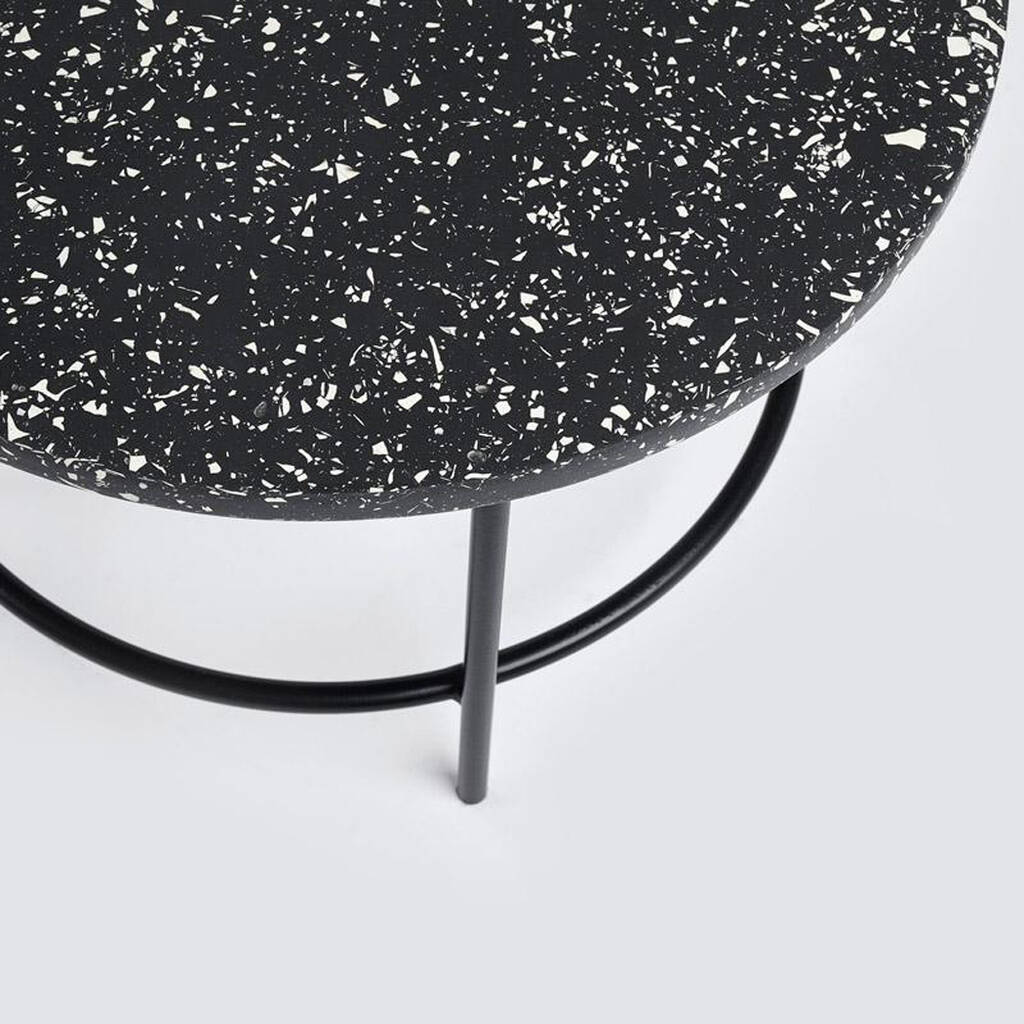 Black Terrazzo Coffee Table By Lime Lace