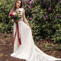 Embroidered Wedding Bouquet Ribbon, thumbnail 4 of 5
