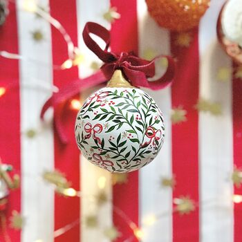 Personalised Hand Painted Ceramic Bauble, 7 of 10