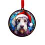 Bedlington Terrier In Santa Hat Suncatcher Decoration, thumbnail 5 of 6