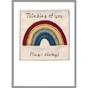 Personalised Rainbow Thinking Of You Or Get Well Soon Card, 7 of 12
