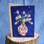 Mini Blue Bouquet Greetings Card, thumbnail 1 of 4