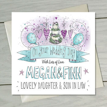 Happy Wedding Day Son Daughter Wedding Card, 2 of 4