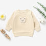 Teddy Bear Organic Cotton Baby Sweatshirt Sweater Top, thumbnail 2 of 5