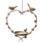 Personalised Hanging Heart Garden Bird Dish, thumbnail 2 of 8