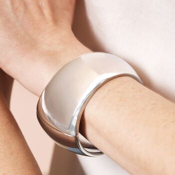 Stainless Steel Hinged Chunky Bangle, 2 of 3