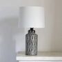 Noir Indochine Pattern Table Lamp, thumbnail 1 of 3