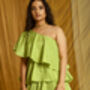 Avanti Tissue Chanderi One Shoulder Dress, thumbnail 8 of 9