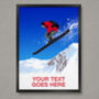 Personalised Skier Jumping Print, thumbnail 1 of 7