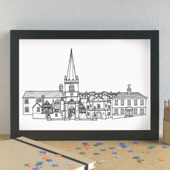 Buckingham Skyline Art Print Unframed, 2 of 6