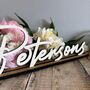 Elegant Custom Wedding Surname Sign For Home Decor, thumbnail 7 of 7